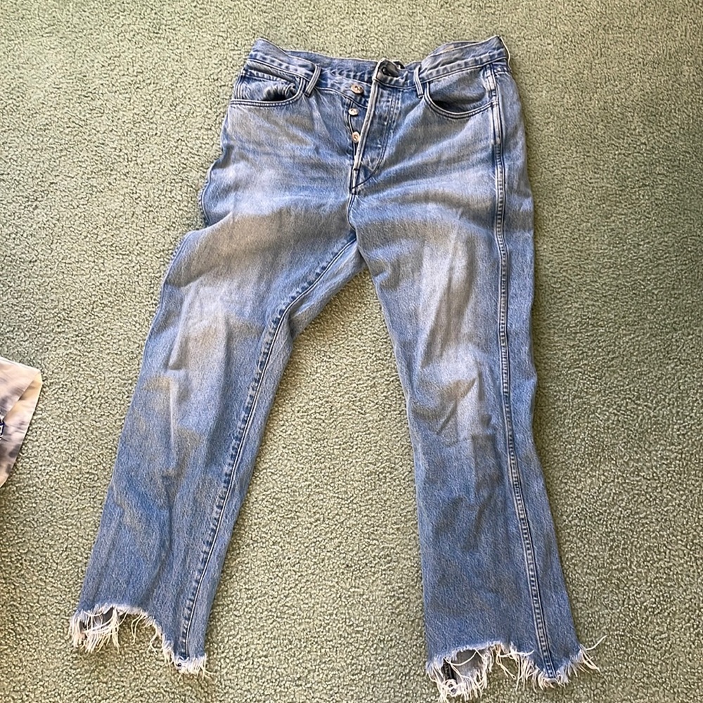 3x1 blue jeans cool flare cut wide leg